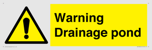 Warning Drainage pond
